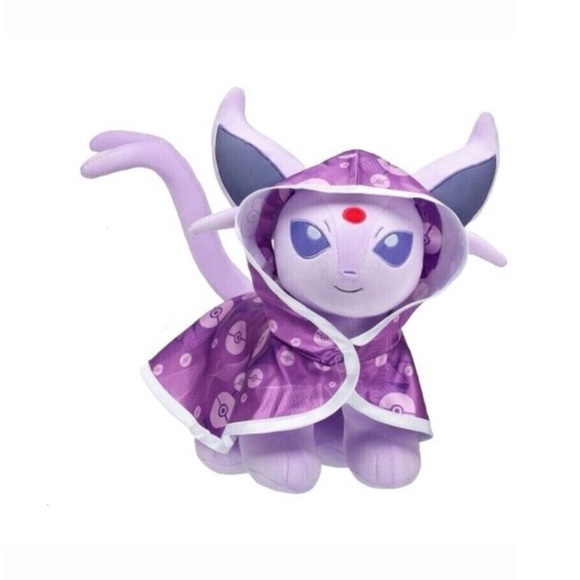 Build a Bear Pokémon Espeon Eevee Evolition Stuffed Animal w. Sound Cape Sleeper